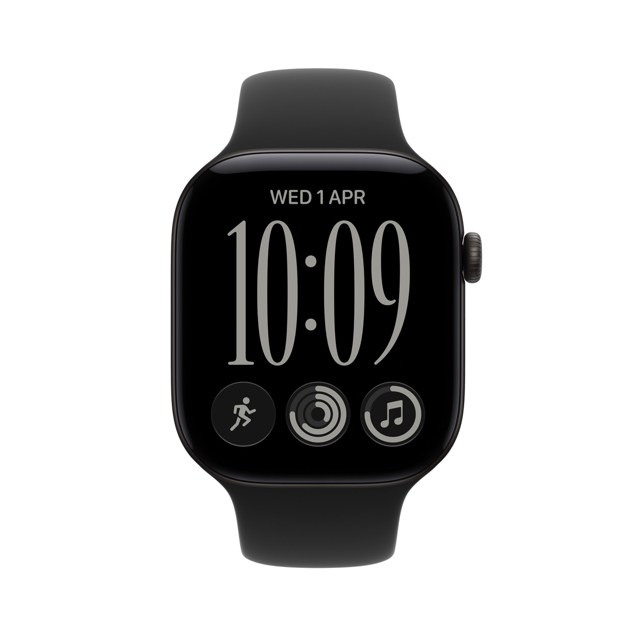 Apple Watch Series 12 / GPS + Cellular / 46mm / Black Aluminium case with Black Sport Band - Image 2