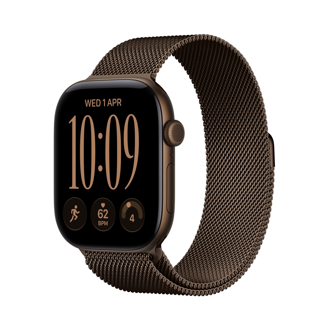 Apple_Watch_Series_12_42mm_GPS_Dark_Bronze_Aluminum_Milanese_Loop_Dark_Bronze_PDP_Image_Position_1__ce-WW – μεγάλη Apple Watch Series 12 / GPS + Cellular / 46mm / Dark Bronze Aluminium case with Dark Bronze Milanese Loop - Image 1