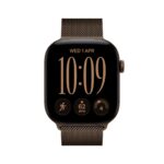 Apple Watch Series 12 / GPS + Cellular / 46mm / Dark Bronze Aluminium case with Dark Bronze Milanese Loop - Image 2