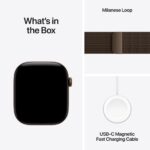 Apple Watch Series 12 / GPS + Cellular / 46mm / Dark Bronze Aluminium case with Dark Bronze Milanese Loop - Image 6