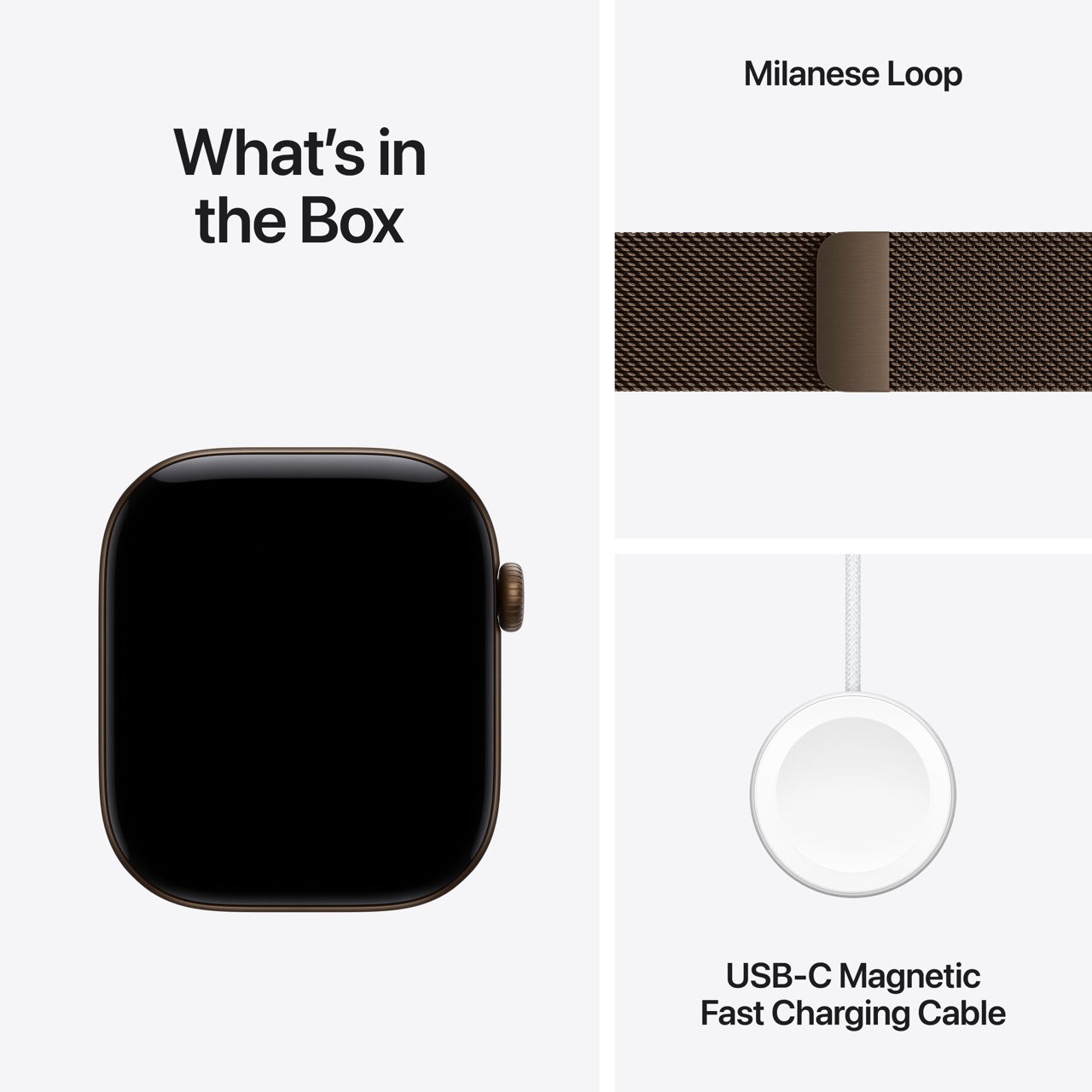 Apple Watch Series 12 / GPS + Cellular / 46mm / Dark Bronze Aluminium case with Dark Bronze Milanese Loop - Image 6