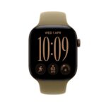Apple Watch Series 12 / GPS + Cellular / 46mm / Dark Bronze Aluminium case with Olive Sport Band - Image 2