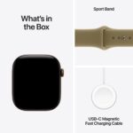 Apple Watch Series 12 / GPS + Cellular / 46mm / Dark Bronze Aluminium case with Olive Sport Band - Image 6