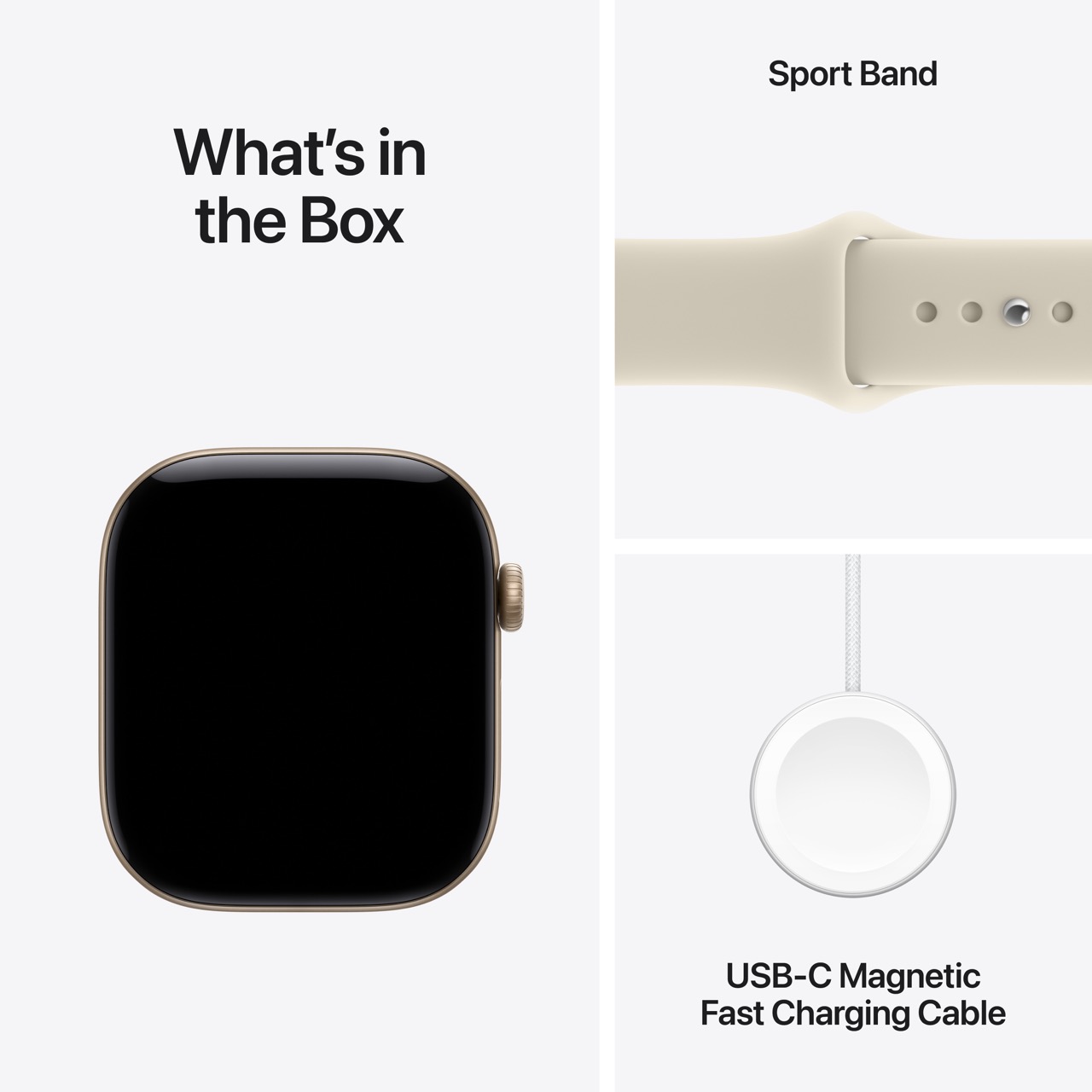 Apple Watch Series 12 / GPS + Cellular / 46mm / Light Gold Aluminium case with Sand Sport Band - Image 6
