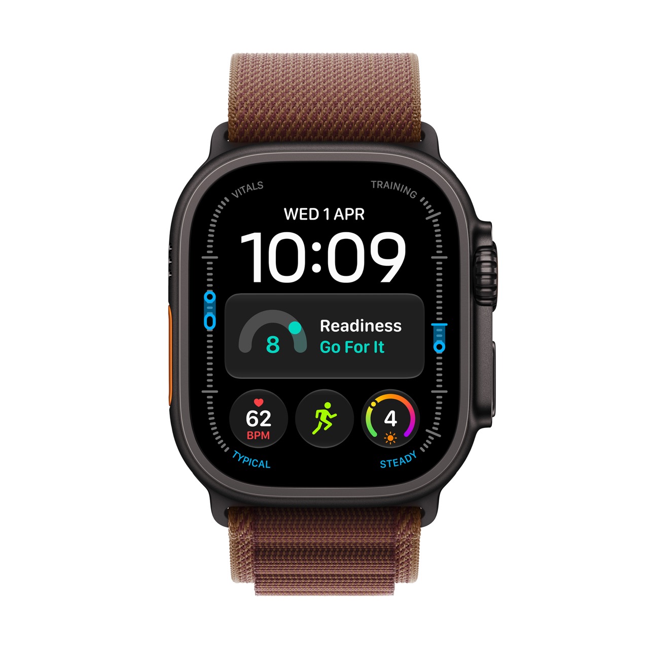 Apple Watch Ultra 4 / GPS + Cellular / 49mm / Black Titanium Case with Burgundy Alpine Loop - Image 2