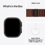 Apple Watch Ultra 4 / GPS + Cellular / 49mm / Black Titanium Case with Burgundy Alpine Loop - Image 5