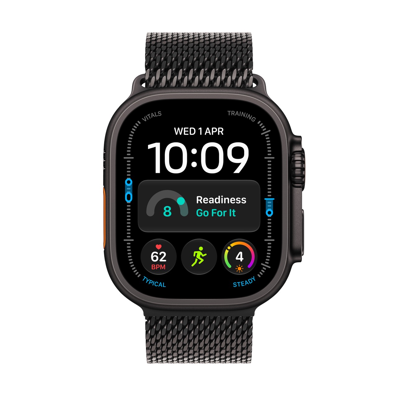 Apple Watch Ultra 4 / GPS + Cellular / 49mm / Black Titanium Case with Black Titanium Milanese Loop - Image 2