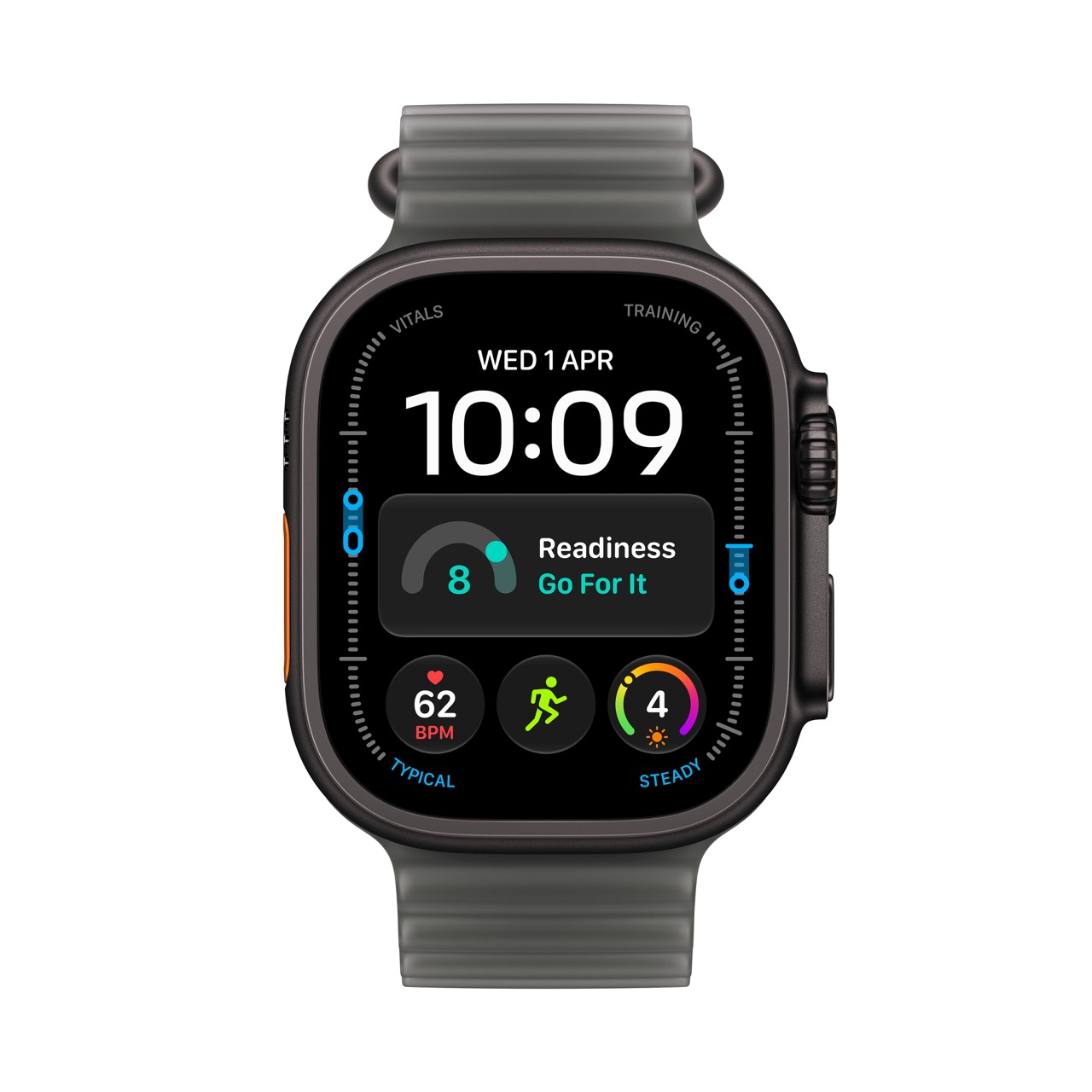 Apple Watch Ultra 4 / GPS + Cellular / 49mm / Black Titanium Case with Translucent Black Ocean Band - Image 2