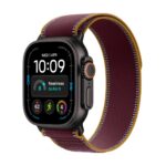 Apple Watch Ultra 4 / GPS + Cellular / 49mm / Black Titanium Case with Burgundy Trail Loop