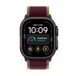 Apple Watch Ultra 4 / GPS + Cellular / 49mm / Black Titanium Case with Burgundy Trail Loop - Image 2