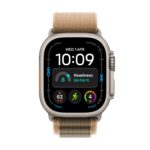 Apple Watch Ultra 4 / GPS + Cellular / 49mm / Natural Titanium case with Desert Alpine Loop - Image 2