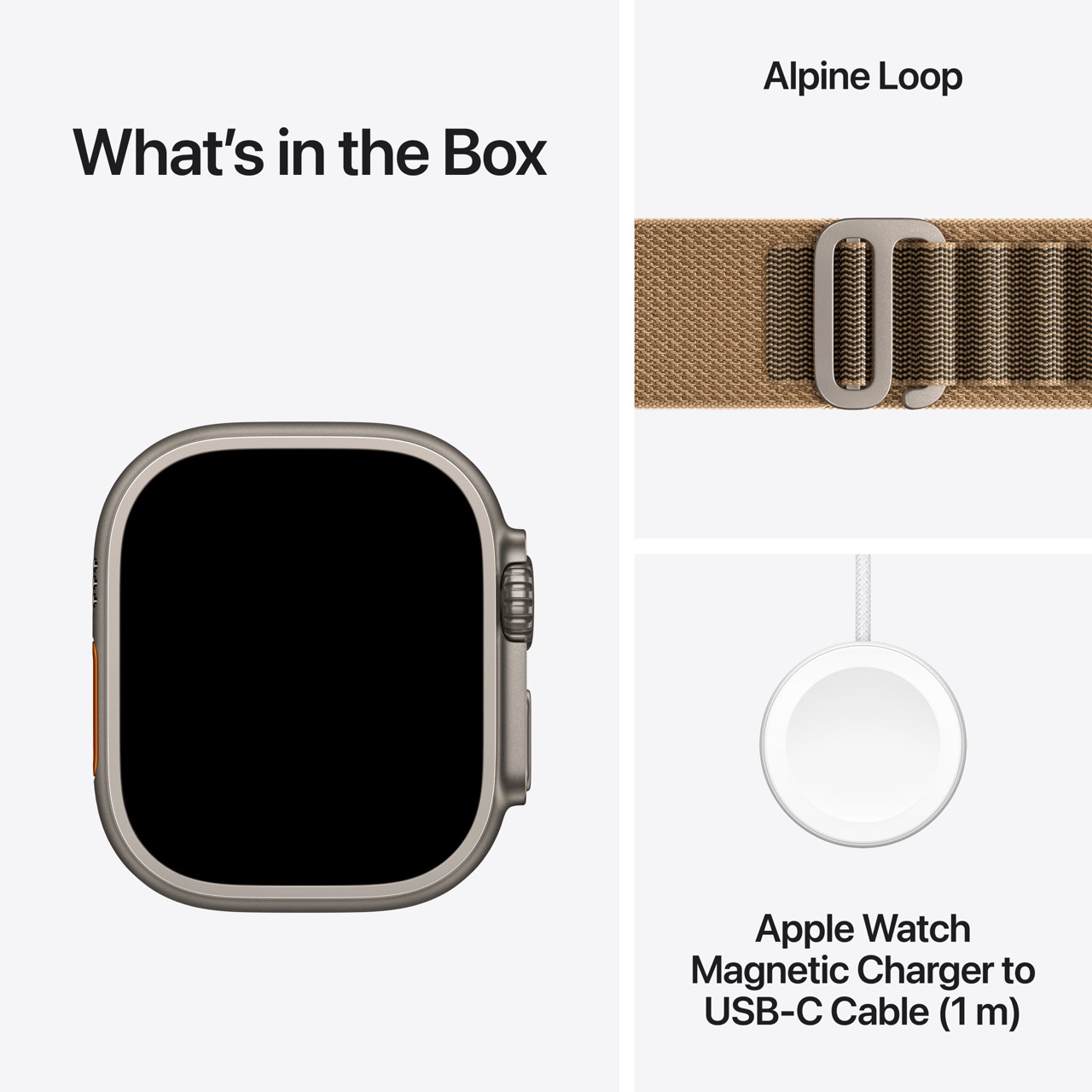 Apple Watch Ultra 4 / GPS + Cellular / 49mm / Natural Titanium case with Desert Alpine Loop - Image 5