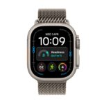 Apple Watch Ultra 4 / GPS + Cellular / 49mm / Natural Titanium case with Natural Titanium Milanese Loop - Image 2