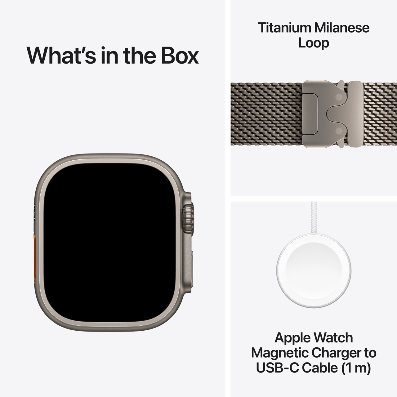 Apple Watch Ultra 4 / GPS + Cellular / 49mm / Natural Titanium case with Natural Titanium Milanese Loop - Image 5